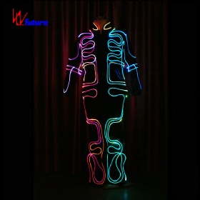 Led light Genesis dance clothes future has come to the stage to perform black electric suit fluorescent one-piece suit WL-91