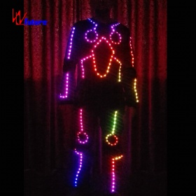 未来的专业发光舞蹈LED服装舞台和舞蹈穿机器人服装出售WL-94
