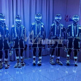 Fiber-optic LED light-up cool dance outfit