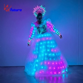 LED luminous crown dress set